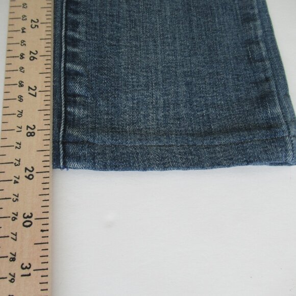 ELAN Womens Straight Jeans Semi Distressed, Stretch, Mid Rise, Sz Small - Picture 10 of 14